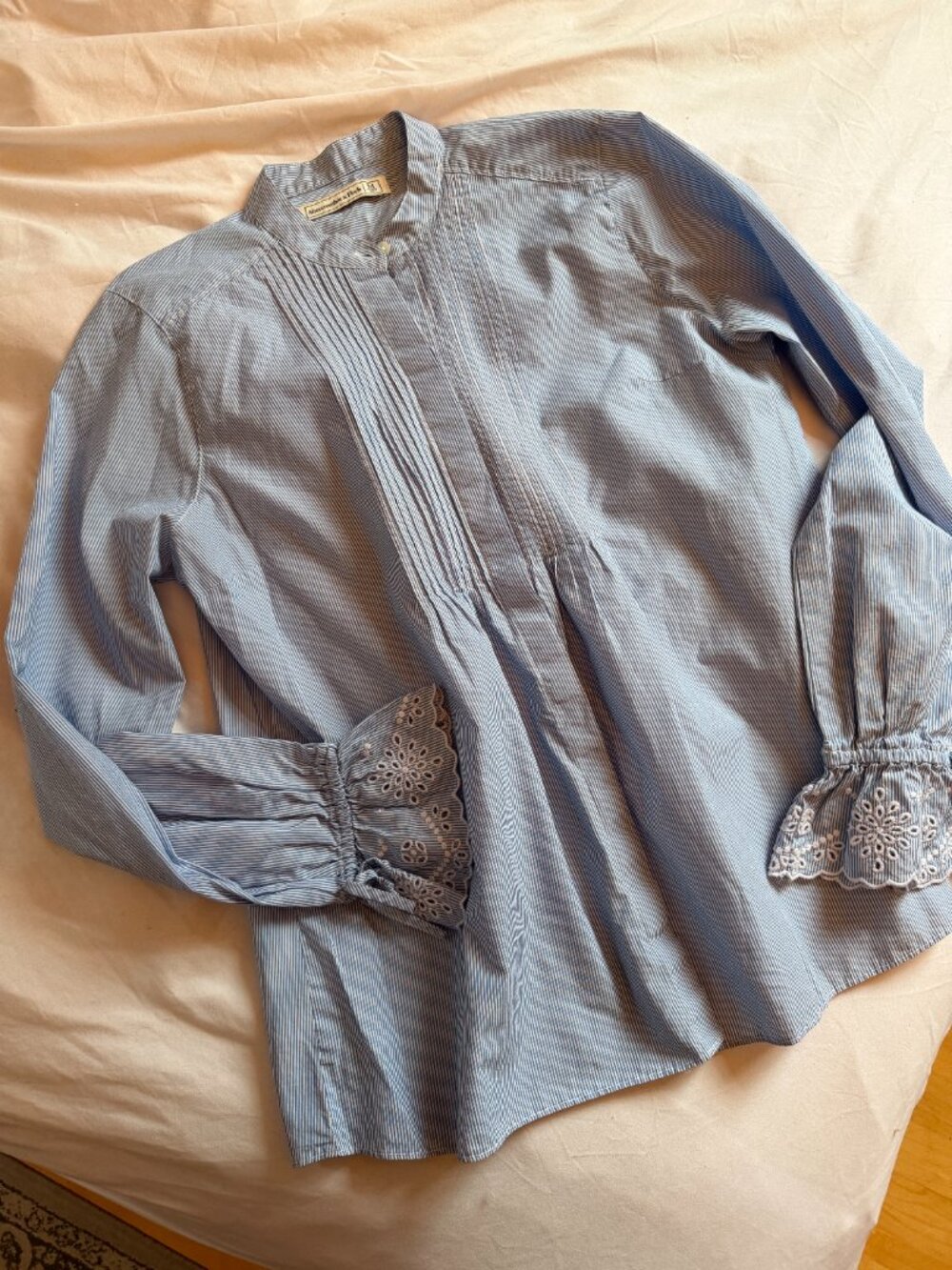 Abercrobie & Fitch Pin Strip Long Sleeve Shirt Medium